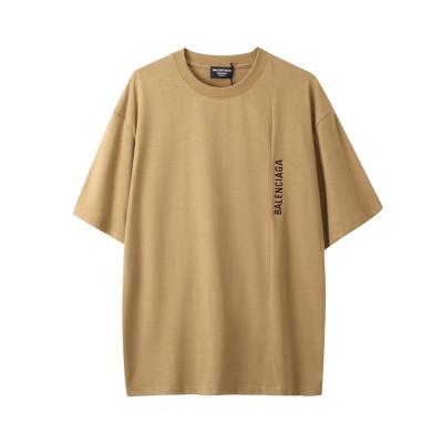 발렌시아가 남성 카멜 크루넥 반팔티 - Mens Camel Tshirts - bal01503x