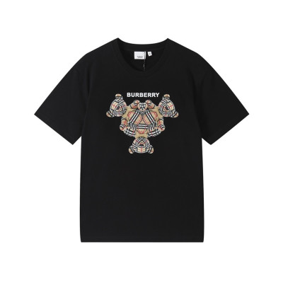 버버리 남성 블랙 크루넥 반팔티 - Mens Black Tshirts - Bur04336x