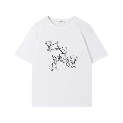 셀린느 남성 크루넥 화이트 반팔티 - Celine Mens White Tshirts - cel262x