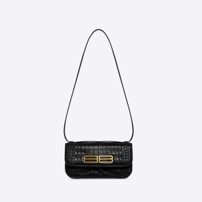 발렌시아가 여성 Gossip 블랙 숄더백 - Womens Black Shoulder Bag - bal01520x