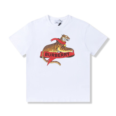 버버리 남성 화이트 크루넥 반팔티 - Mens White Tshirts - Bur04346x