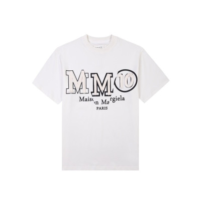 메종마르지엘라 남/녀 크루넥 화이트 반팔티 - Unisex White Tshirts - mai0092x