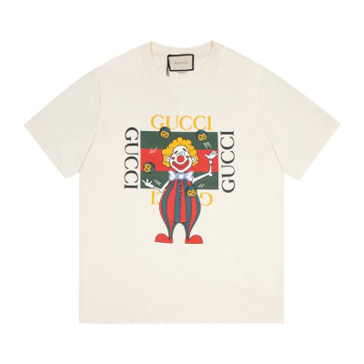 구찌 남/녀 아이보리 크루넥 반팔티 - Unisex Ivory Tshirts - guc04878x