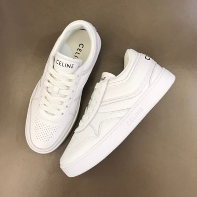 셀린느 남/녀 클래식 화이트 스니커즈 - Celine Unisex White Sneakers - cel0418x