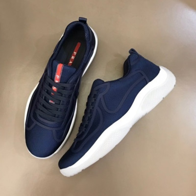 프라다 남성 클래식 네이비 스니커즈 - Mens Navy Sneakers - pra02708x