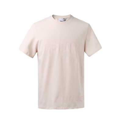 버버리 남성 베이지 크루넥 반팔티 - Mens Beige Tshirts - Bur04364x