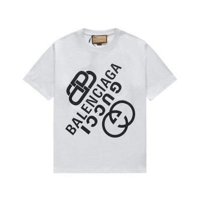 구찌 남/녀 화이트 크루넥 반팔티 - Unisex White Tshirts - guc04908x