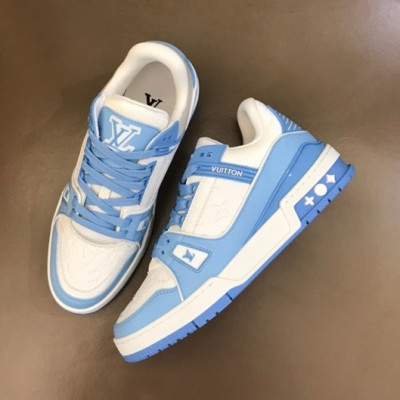 루이비통 남/녀 Trainer 블루 스니커즈 - Unisex Blue Sneakers - lou04975x