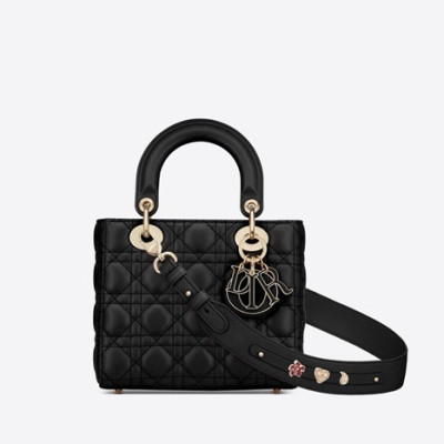 디올 여성 블랙 레이디백 - Womens Black Lady Bag - dio01908x