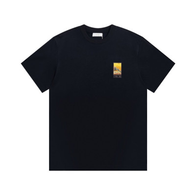 디올 남성 블랙 반팔티 - Dior Mens Black Tshirts - dio1921x