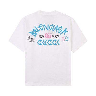 구찌 남/녀 화이트 크루넥 반팔티 - Unisex White Tshirts - guc04947x