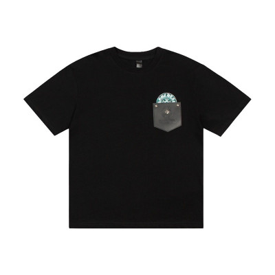 크롬하츠 남성 블랙 크루넥 반팔티 - Mens Black Tshirts - chr0451x