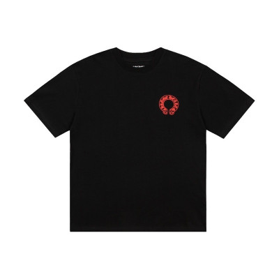 크롬하츠 남성 블랙 크루넥 반팔티 - Mens Black Tshirts - chr0453x