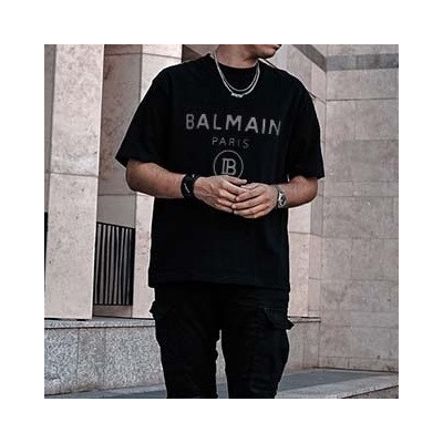 발망 남/녀 유니크 블랙 반팔티 - Unisex Black Tshirts - bam0166x