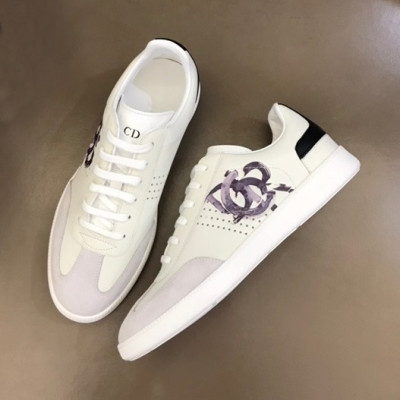 디올 남성 프린팅 화이트 스니커즈 - Mens White Sneakers - dio01928x