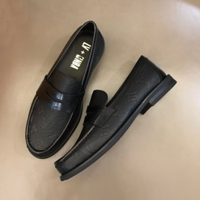 루이비통 남성 히든 블랙 로퍼 - Mens Black Loafer - lou05022x