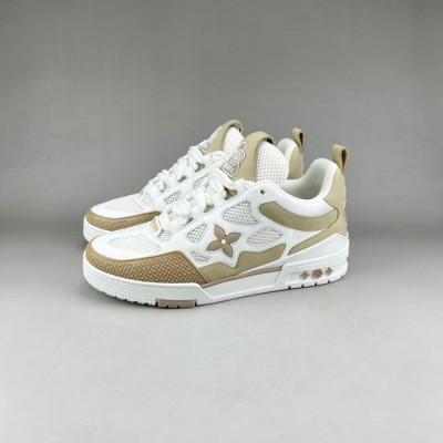 루이비통 남성 베이지 스니커즈 - Mens Beige Sneakers - lou05044x