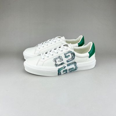 지방시 남/녀 클래식 화이트 스니커즈 - Unisex White Sneakers - giv0759x