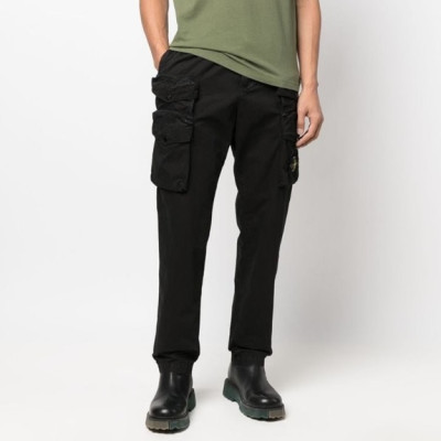 스톤아일랜드 남성 캐쥬얼 블랙 팬츠 - Mens  Black Pants - sto0484x