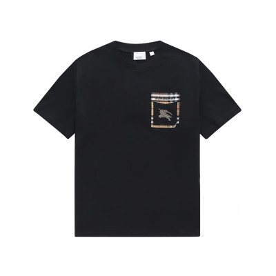 버버리 남성 블랙 크루넥 반팔티 - Mens Black Tshirts - Bur04466x