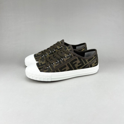 펜디 남/녀 Domino 브라운 스니커즈 - Unisex Brown Sneakers - fen01276x