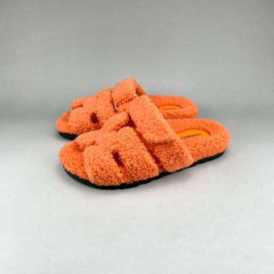 에르메스 남/녀 오렌지 퍼슬리퍼 - Unisex Orange Slippers - her0856x