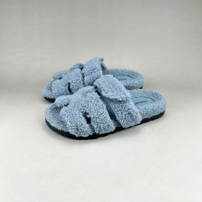 에르메스 남/녀 블루 퍼슬리퍼 - Unisex Blue Slippers - her0858x