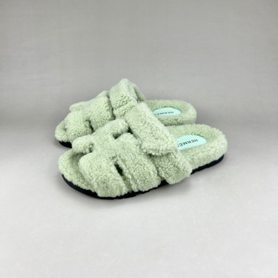 에르메스 남/녀 민트 퍼슬리퍼 - Unisex Mint Slippers - her0859x