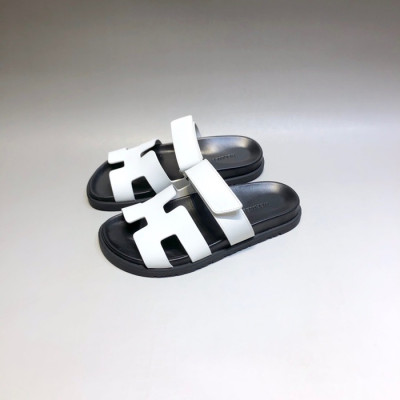 에르메스 남/녀 트렌디 화이트 슬리퍼 - Unisex White Slippers - her0869x