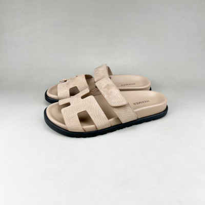 에르메스 남/녀 트렌디 베이지 슬리퍼 - Unisex Beige Slippers - her0873x