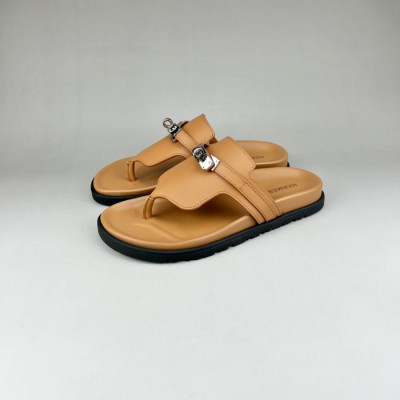 에르메스 남/녀 트렌디 카멜 슬리퍼 - Unisex Camel Slippers - her0874x