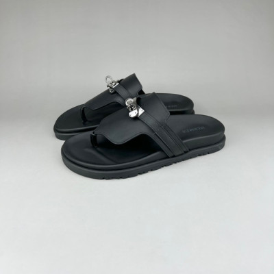 에르메스 남/녀 트렌디 블랙 슬리퍼 - Unisex Black Slippers - her0878x