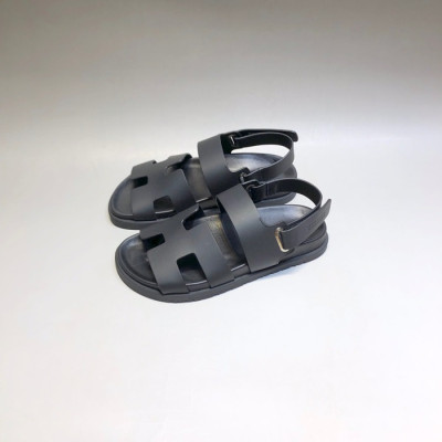 에르메스 남/녀 트렌디 블랙 샌들 - Unisex Black Sandals - her0886x