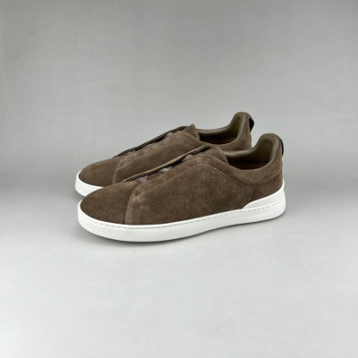 제냐 남성 이니셜 브라운 스니커즈 - Mens Brown Sneakers - zeg0391x