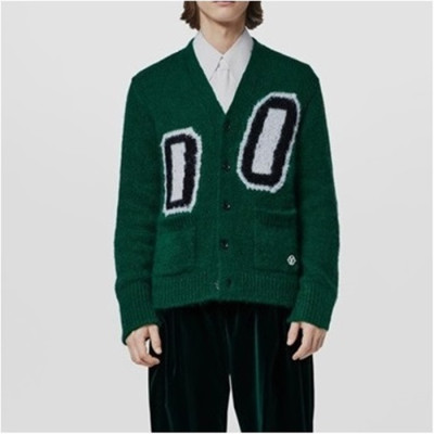 루이비통 남성 그린 가디건 - Louis vuitton Unisex Green Cardigan - lou5186x