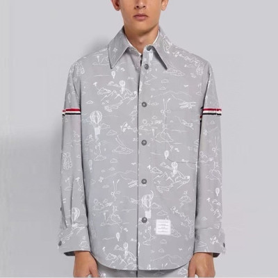 톰브라운 남성 그레이 셔츠 - Thom Browne Mens Dress Shirts - tom581x