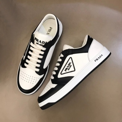 프라다 남성 클래식 화이트 스니커즈 - Mens White Sneakers - pra02811x