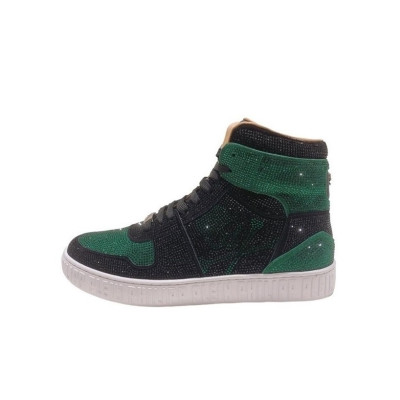 필립플레인 남성 하이탑 그린 스니커즈 - Mens Green Sneakers - phi0169x