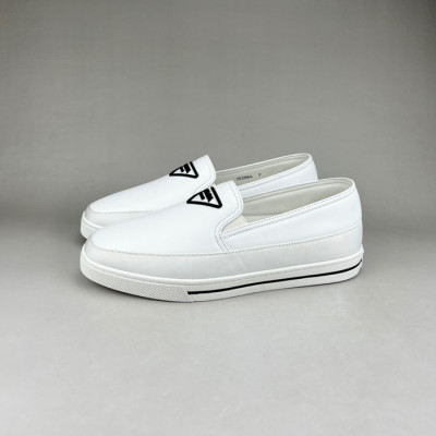 프라다 남성 클래식 화이트 로퍼 - Mens White Loafer - pra02816x