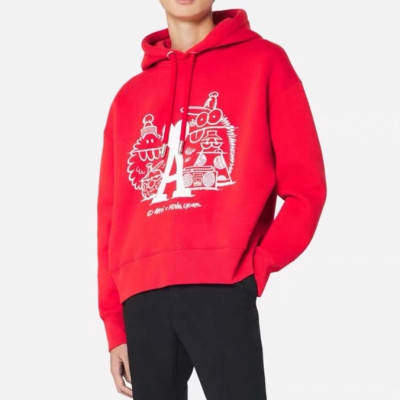 아미 남성 캐쥬얼 레드 후드티 - Mens Red Hoodie - ami0300x