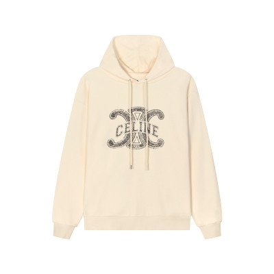 셀린느 남성 캐쥬얼 아이보리 후드티 - Mens Ivory Hoodie - cel0499x