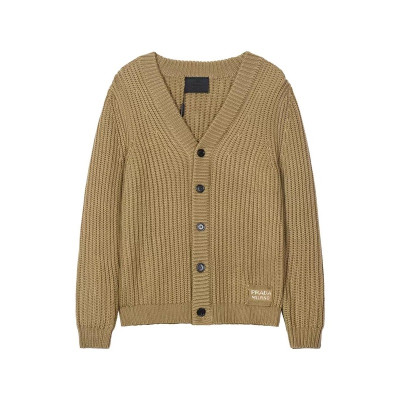 프라다 남성 카멜 브이넥 가디건 - Mens Camel Cardigan - pra02824x