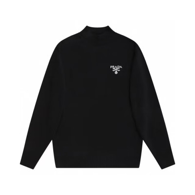 프라다 남성 터틀넥 블랙 니트 - Prada Mens Black Knits - pra02830x