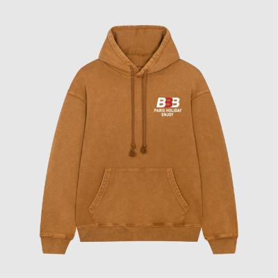 발렌시아가 남/녀 캐쥬얼 카멜 후드티 - Balenciaga Unisex Camel Hoodie - bal01706x