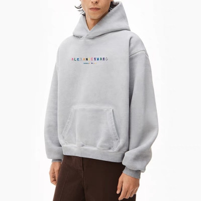 알렉산더왕 남성 캐쥬얼 그레이 후드티 - Alexander wang Mens Gray Hoodie - alx0217x