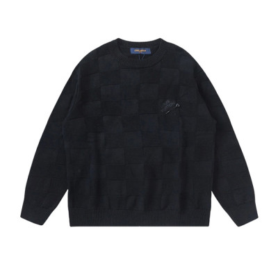 루이비통 남성 모던 블랙 니트 - Louis vuitton Mens Black Sweaters - lou05269x