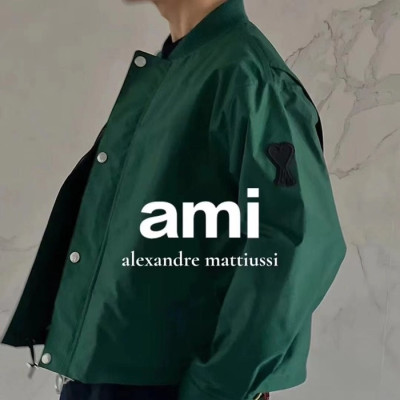 아미 남성 캐쥬얼 그린 자켓 - Ami Mens Green Jackets - ami0307x