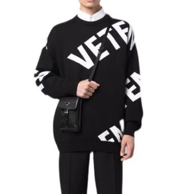 베트멍 남/녀 트렌디 블랙 반팔티 - Vetements Unisex Black Tshirts - vet0308x