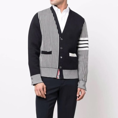 톰브라운 남성 브이넥 네이비 가디건 - Thom Browne Mens Navy Cardigan - thom0644x