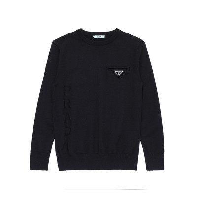 프라다 남성 크루넥 블랙 니트 - Prada Mens Black Knits - pra02886x